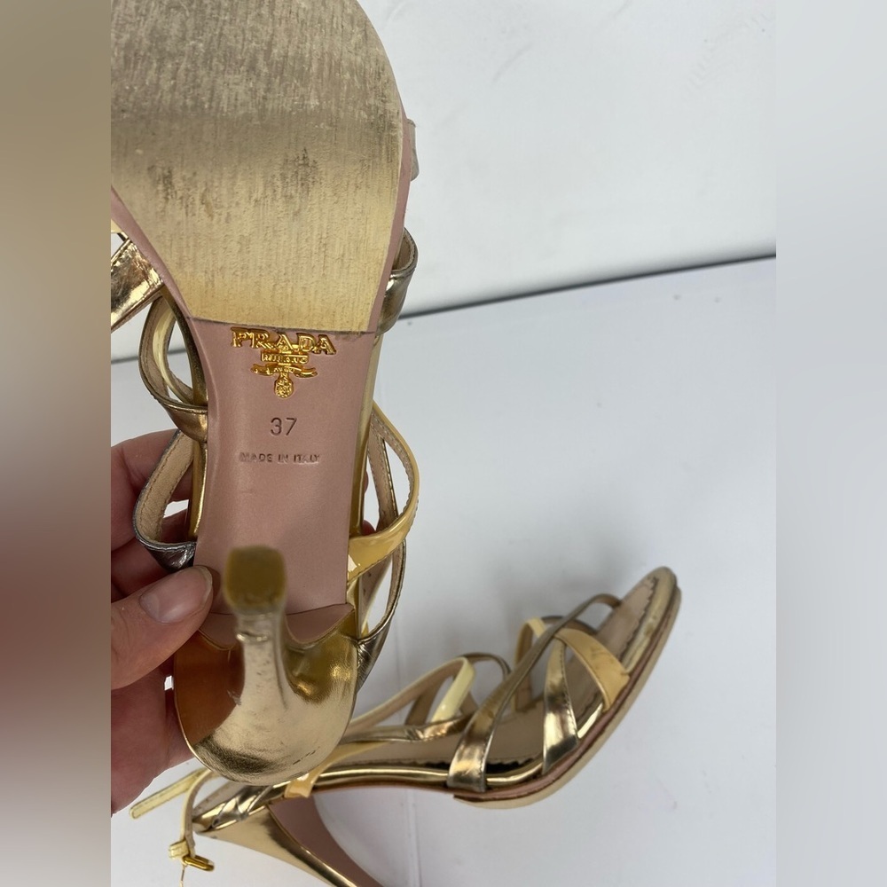 Prada Metallic Gold and Silver Heels - Picture 8 of 12